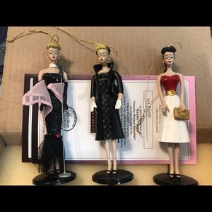 Ashton Drake Heirloom vintage Barbie ornaments collection.